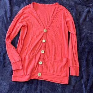 American Apparel Pink Button Down Cardigan